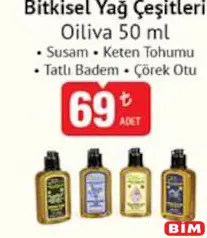 OİLİVA BİTKİSEL YAĞ ÇEŞİTLERİ 50 ML fiyat ve kampanya bilgisi
